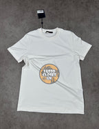Lou - White Circle Badge T Shirt