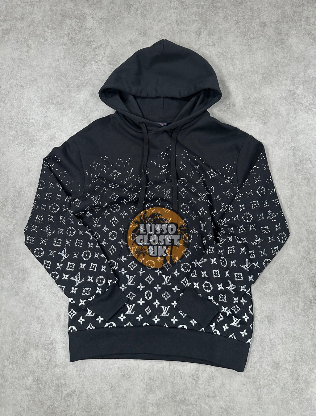 Lou - Black Mono Fade Hoodie