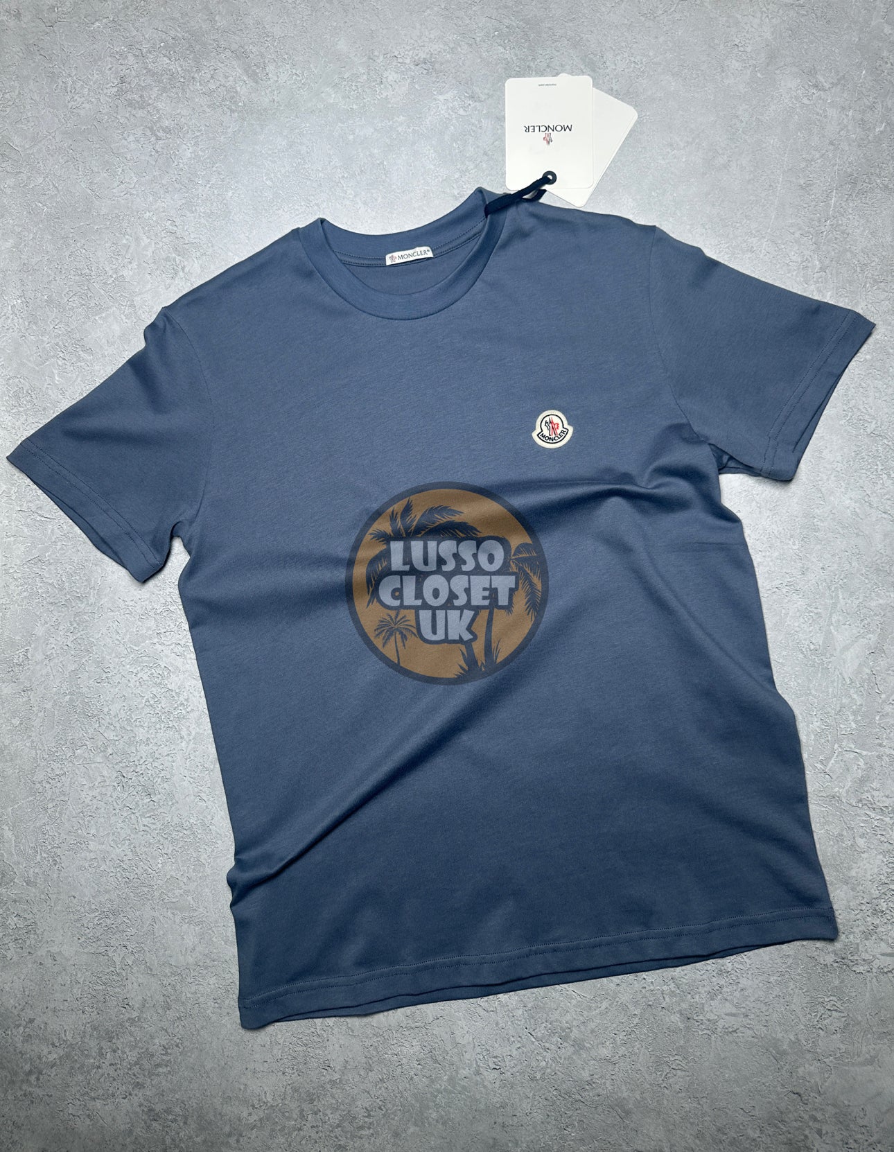 Mon - Pale Blue Single Badge T Shirt