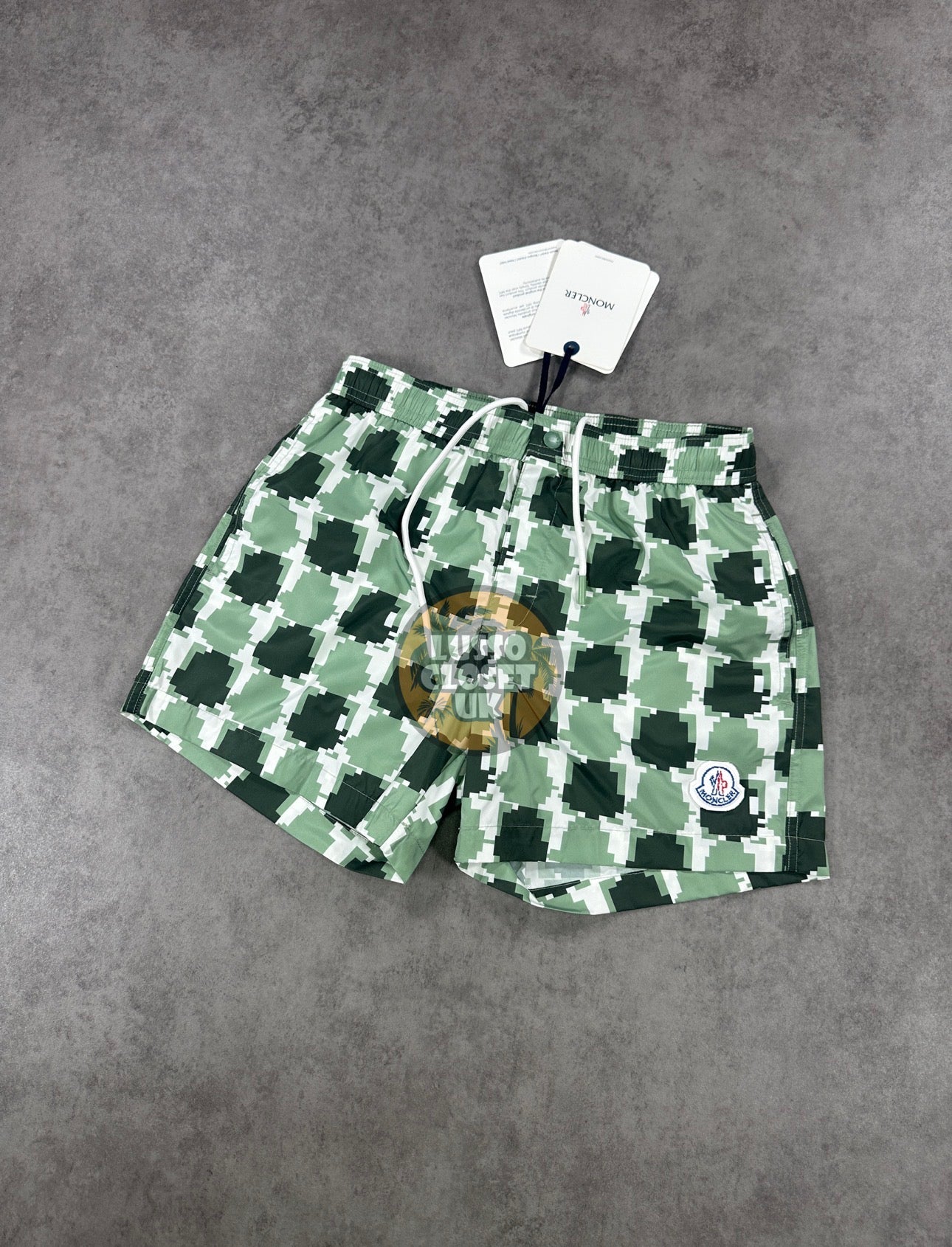 Mon - Green Pixel Shorts