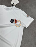 Mon - White Trio Badge T Shirt