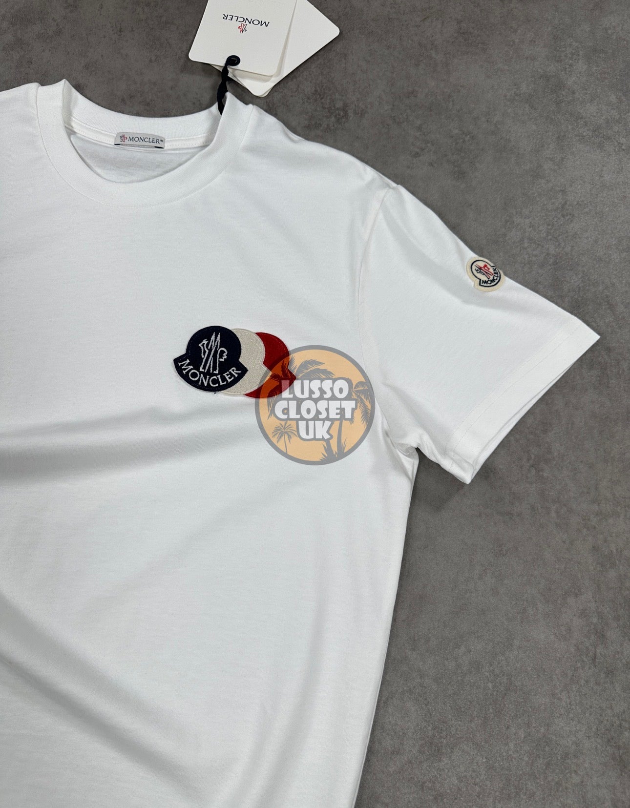 Mon - White Trio Badge T Shirt