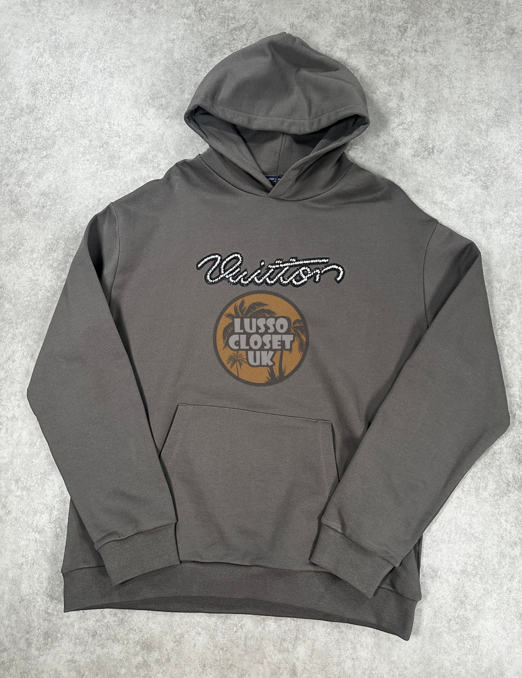 Lou - Grey Embellished Signature Hoodie