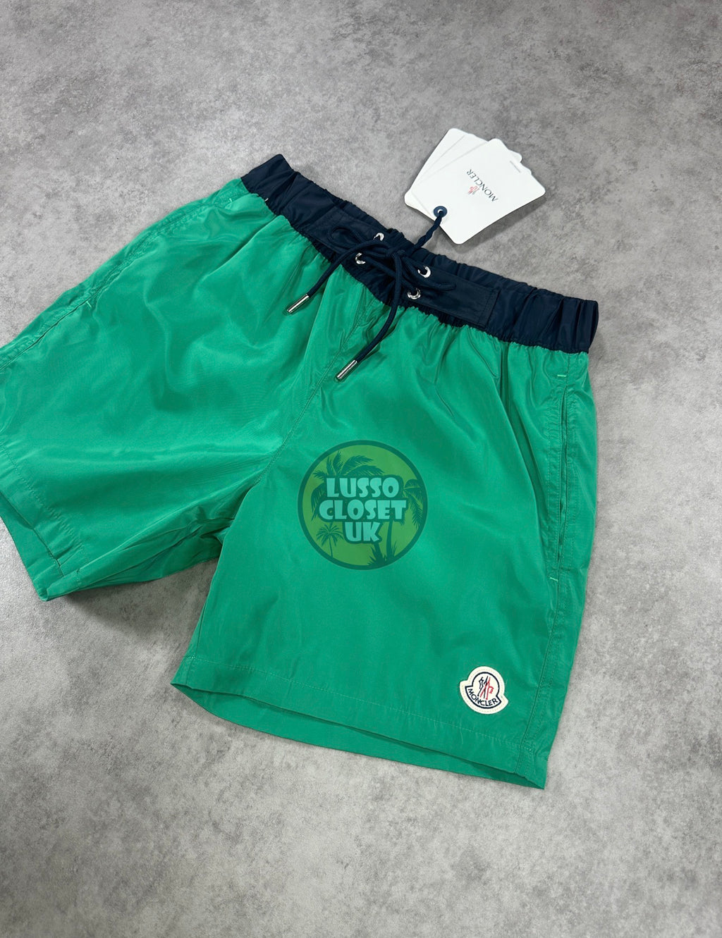 Mon - Green & Black Waist Shorts
