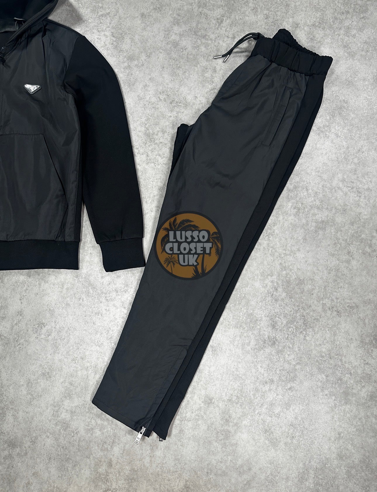 Pra - Black Nylon Tracksuit
