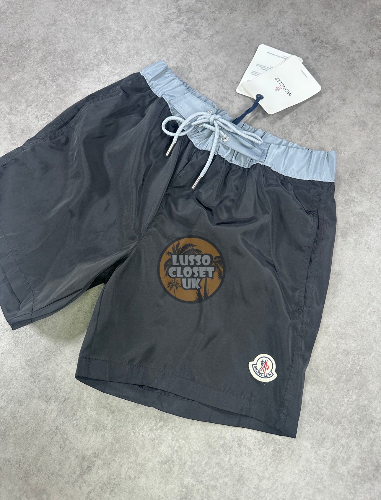 Mon - Black & Grey Waist Shorts