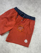 Mon - Burgundy & Black Waist Shorts