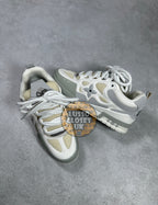 Lou - White/Grey Skate Trainers