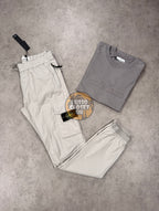 SI - Pearl Grey Cuffed Cargo Pants