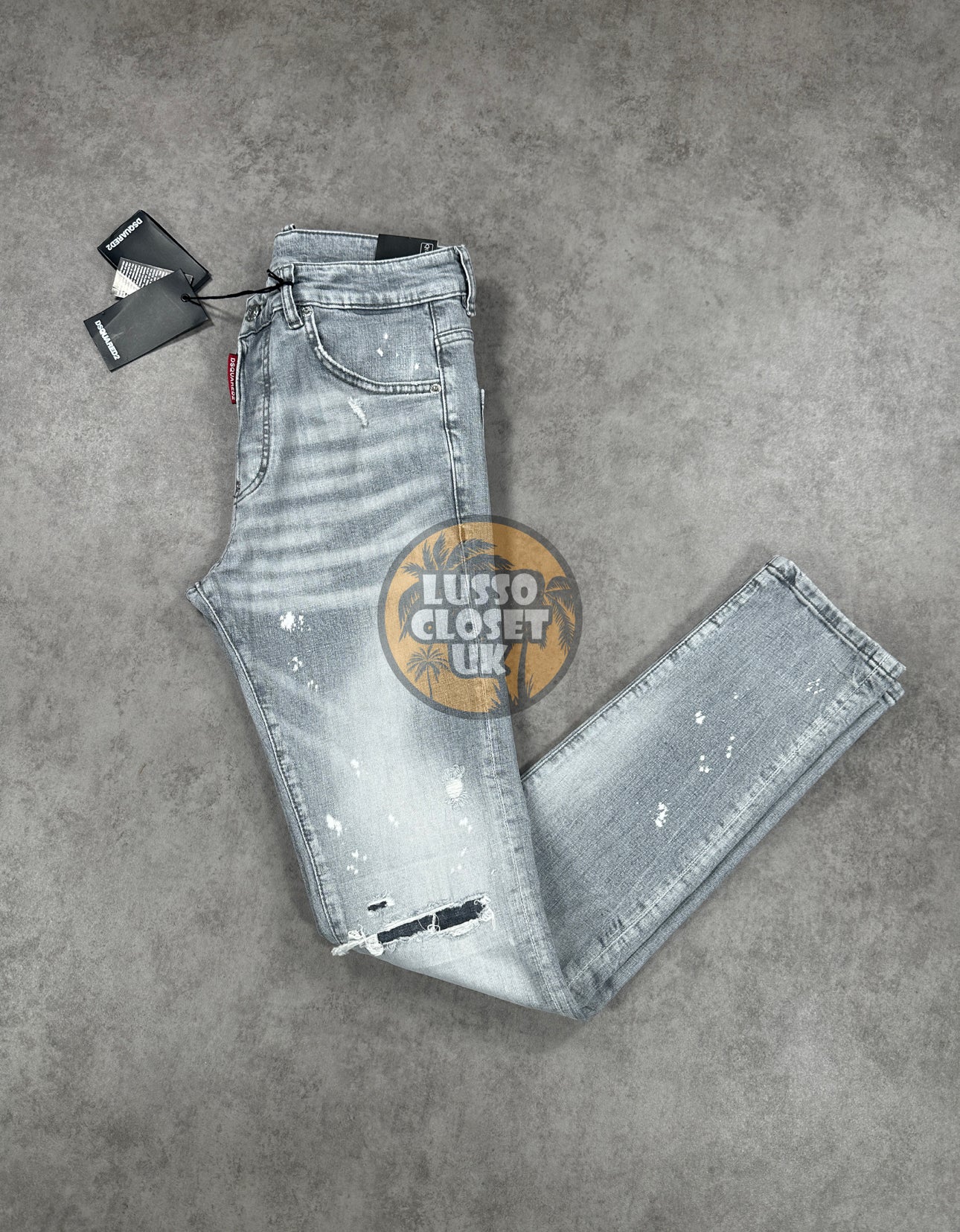 Dqsd2 - Grey Rip Jeans