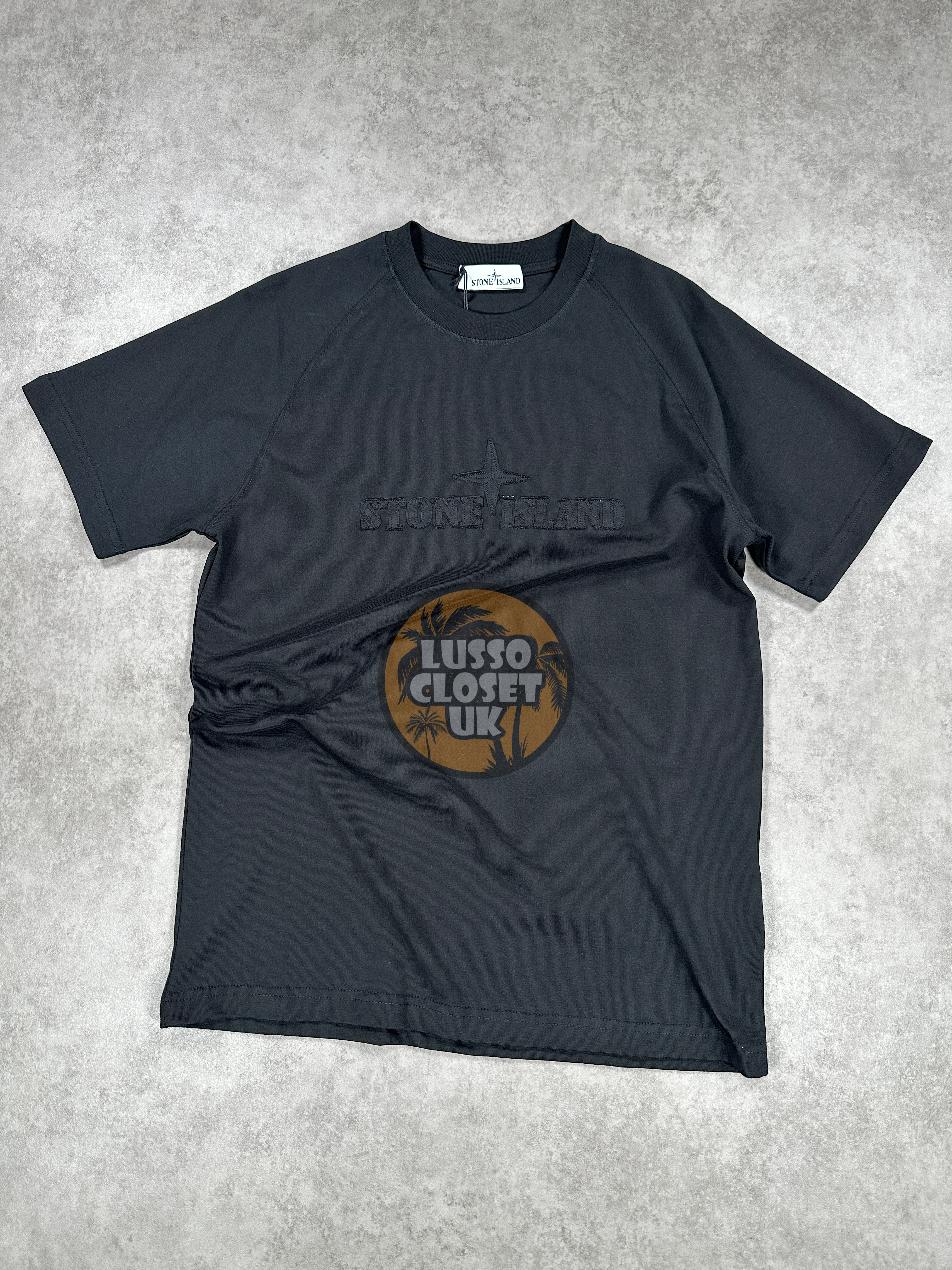 SI - Black Embroidered T Shirt