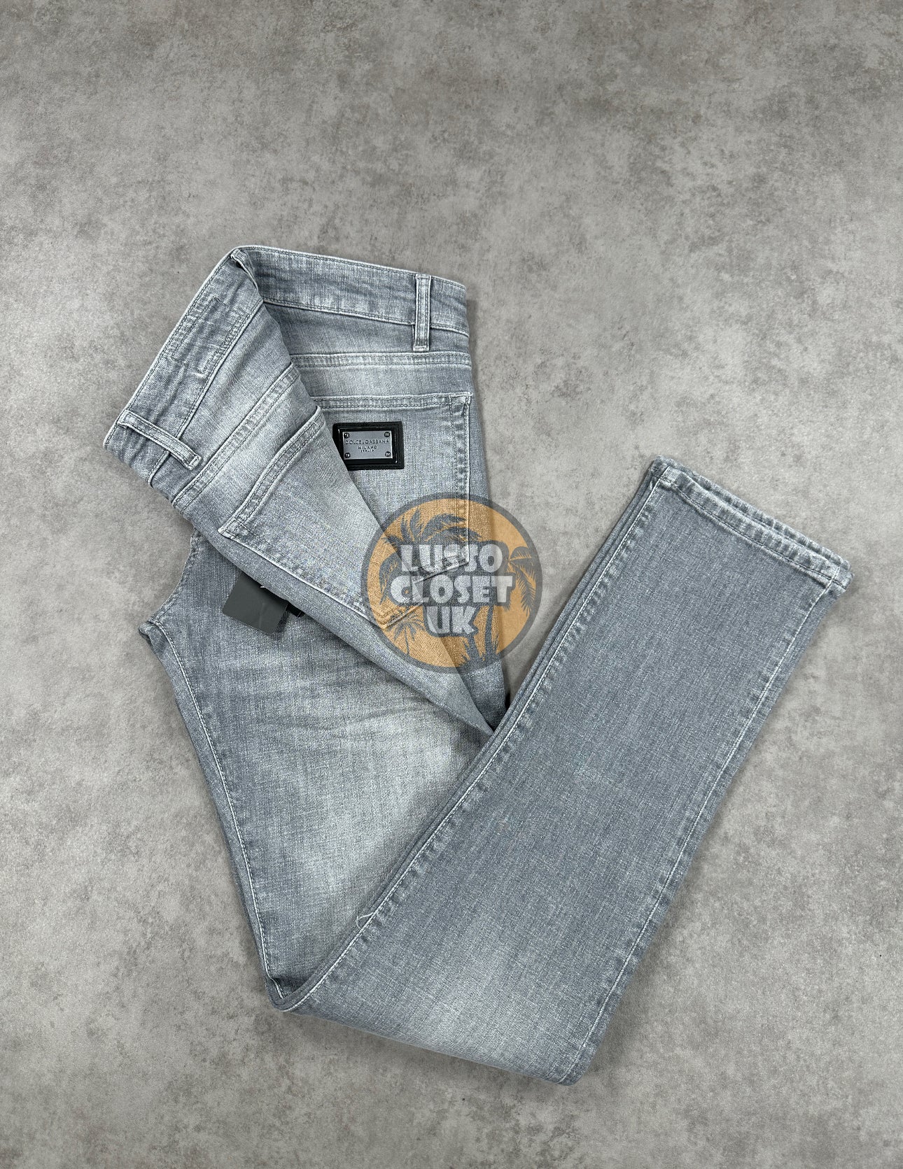 DG - Grey Silver Badge Jeans