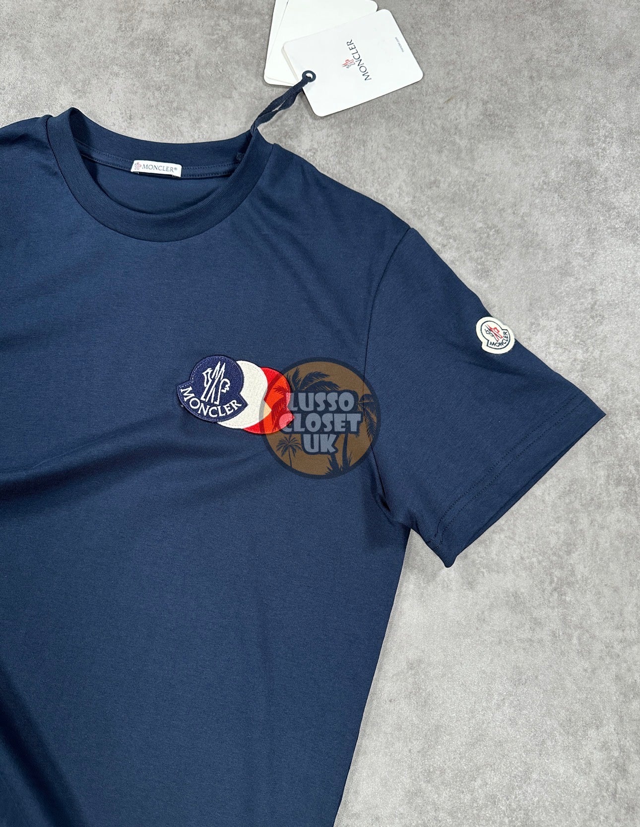 Mon - Navy Trio Badge T Shirt
