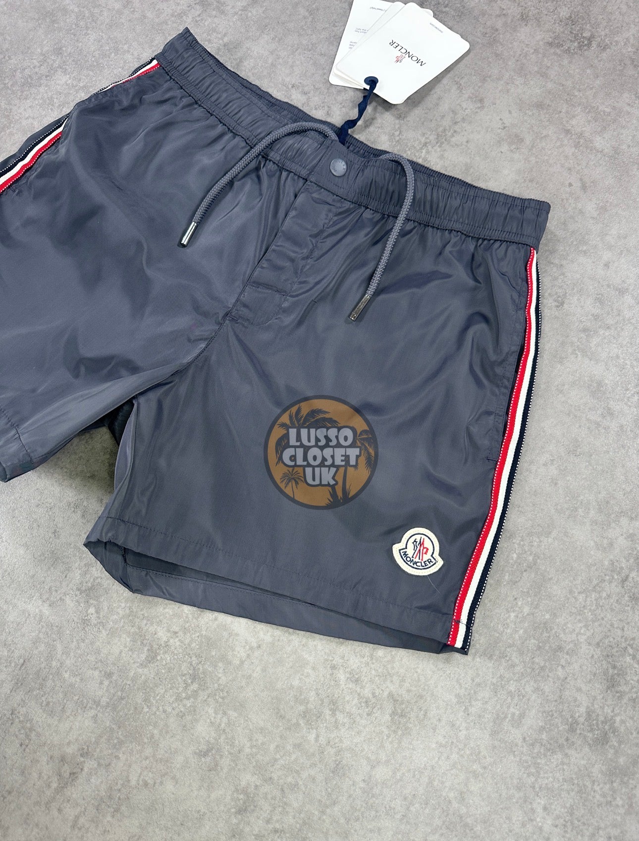 Mon - Grey Trio Stripe Shorts