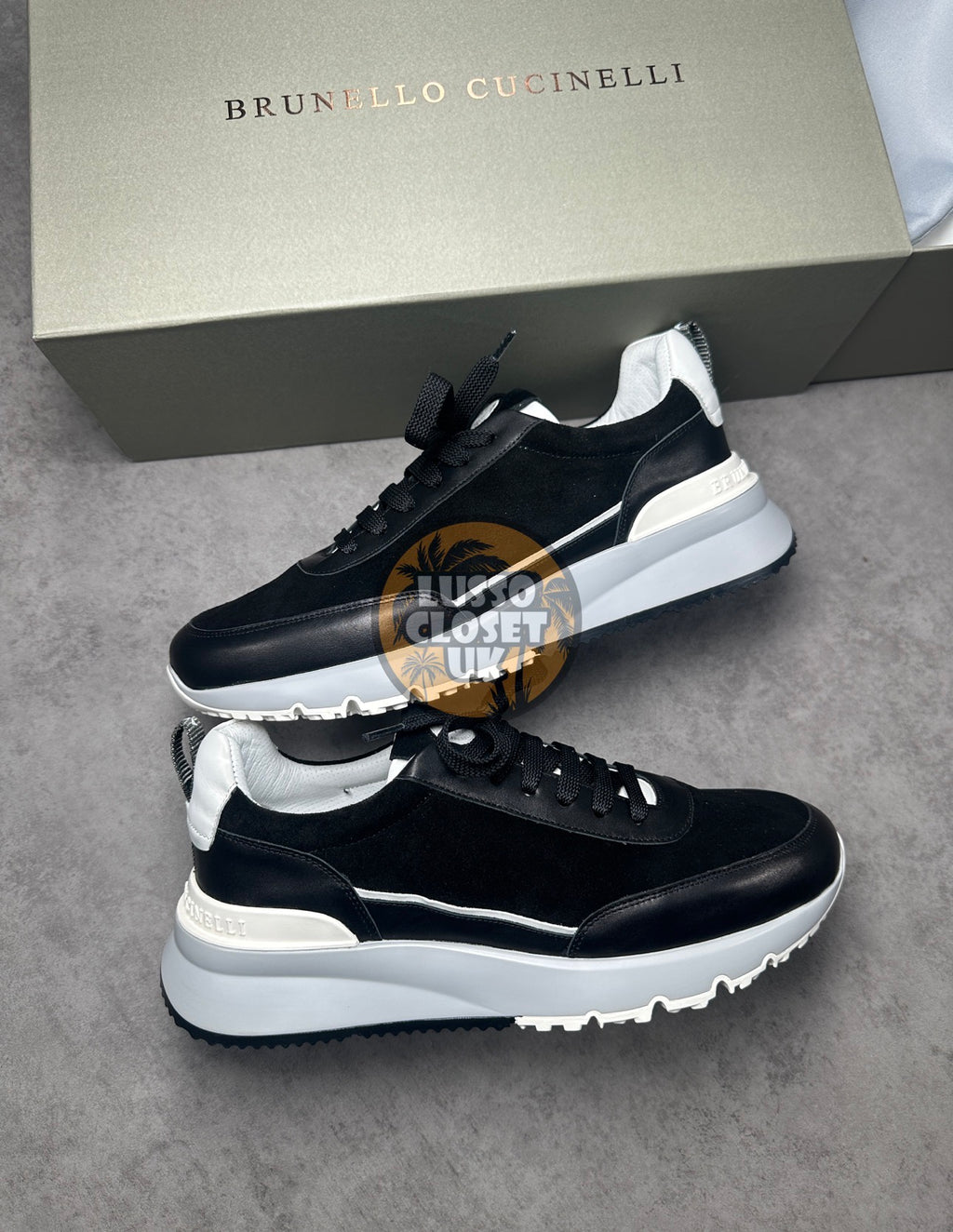 Bruno - Black & White Trainers
