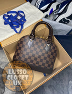 Lou - Brown Check Alm Handbag