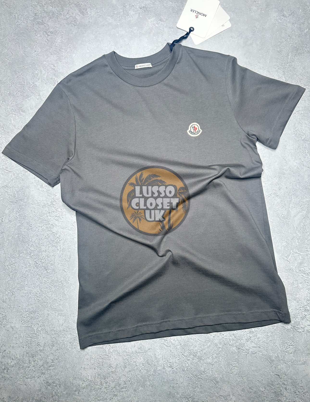 Mon - Grey Single Badge T Shirt
