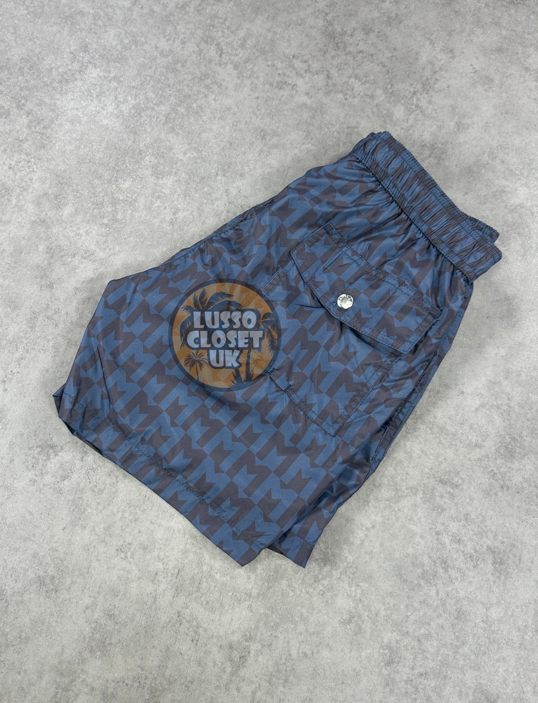 Mon - Navy Mono Shorts