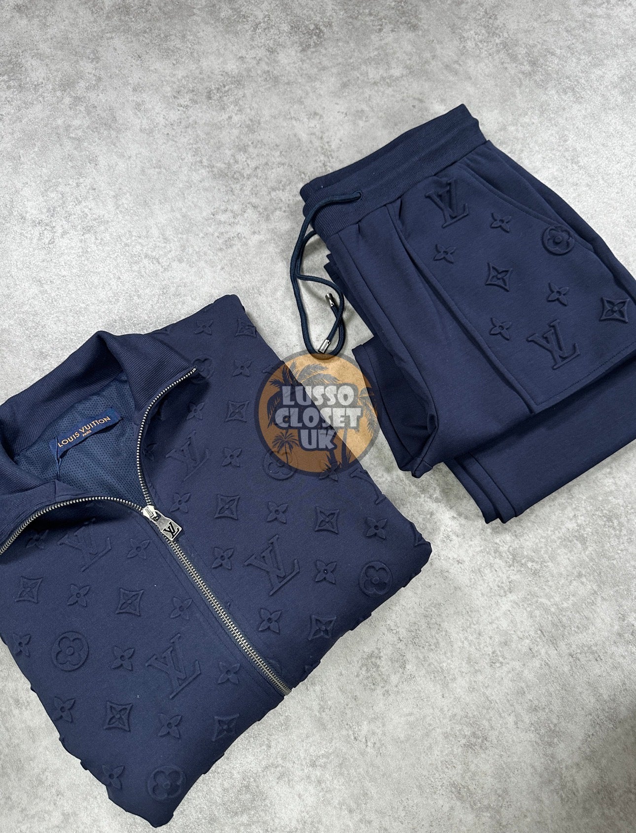 Lou - Navy Emboss Tracksuit