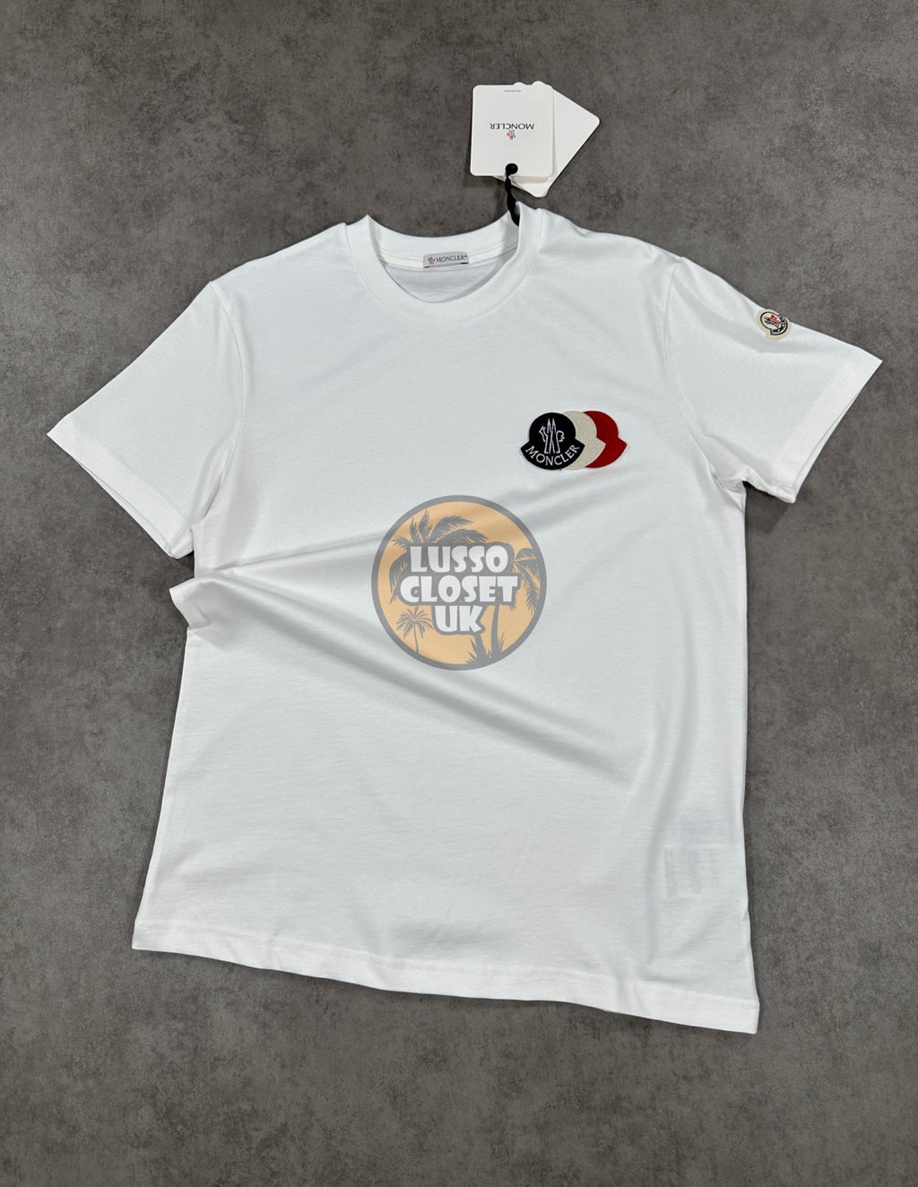 Mon - White Trio Badge T Shirt