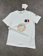 Mon - White Trio Badge T Shirt