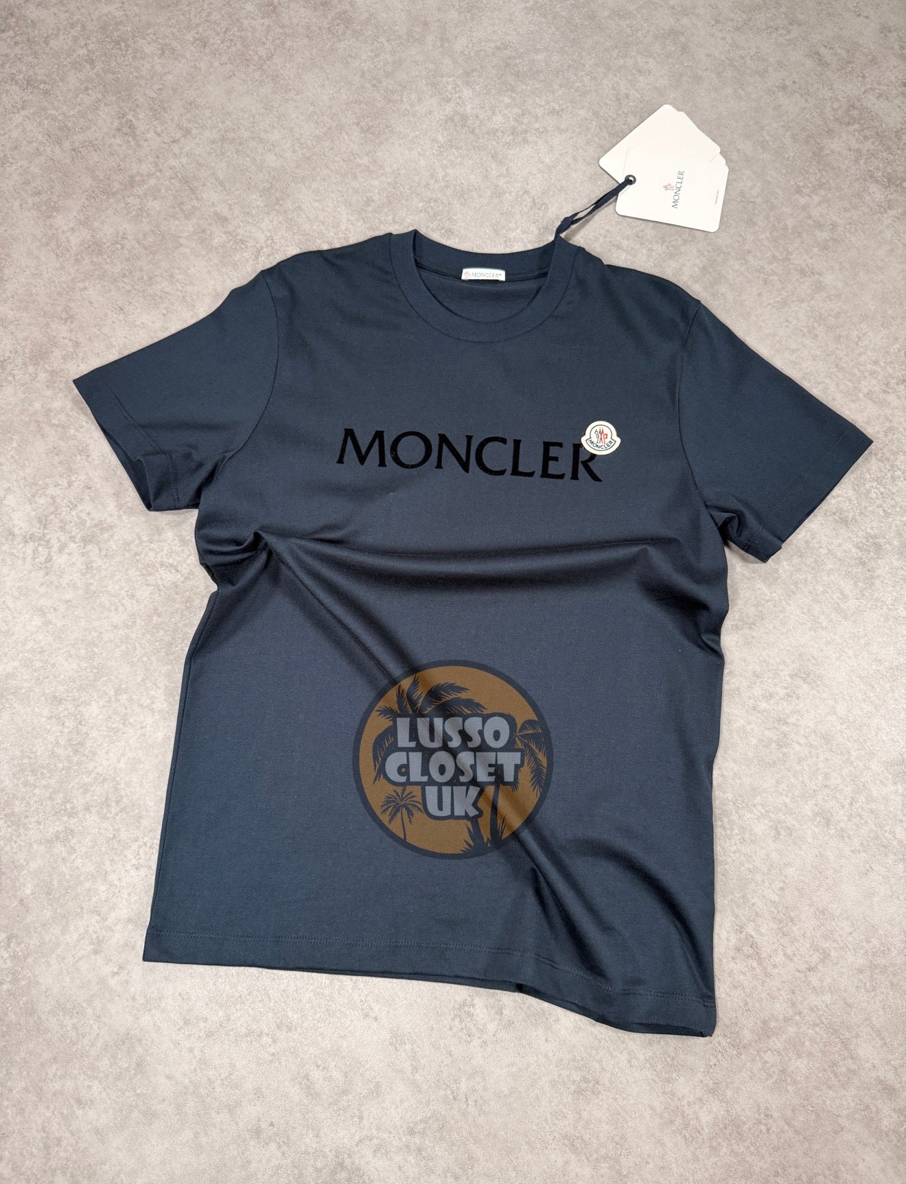 Mon - Navy Word Badge T Shirt