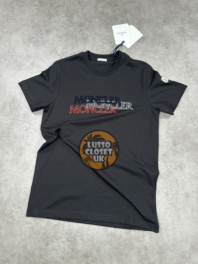 Mon - Black Layered Logo T Shirt