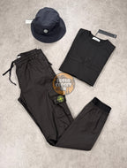 SI - Black Cuffed Cargo Pants