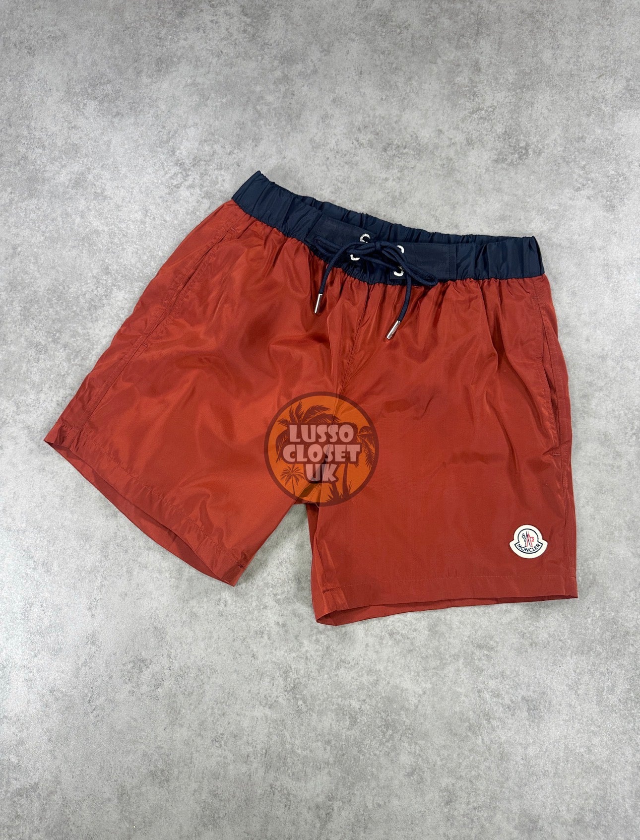 Mon - Burgundy & Black Waist Shorts