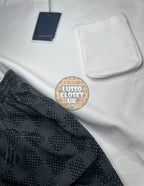 Lou - White Pocket T Shirt