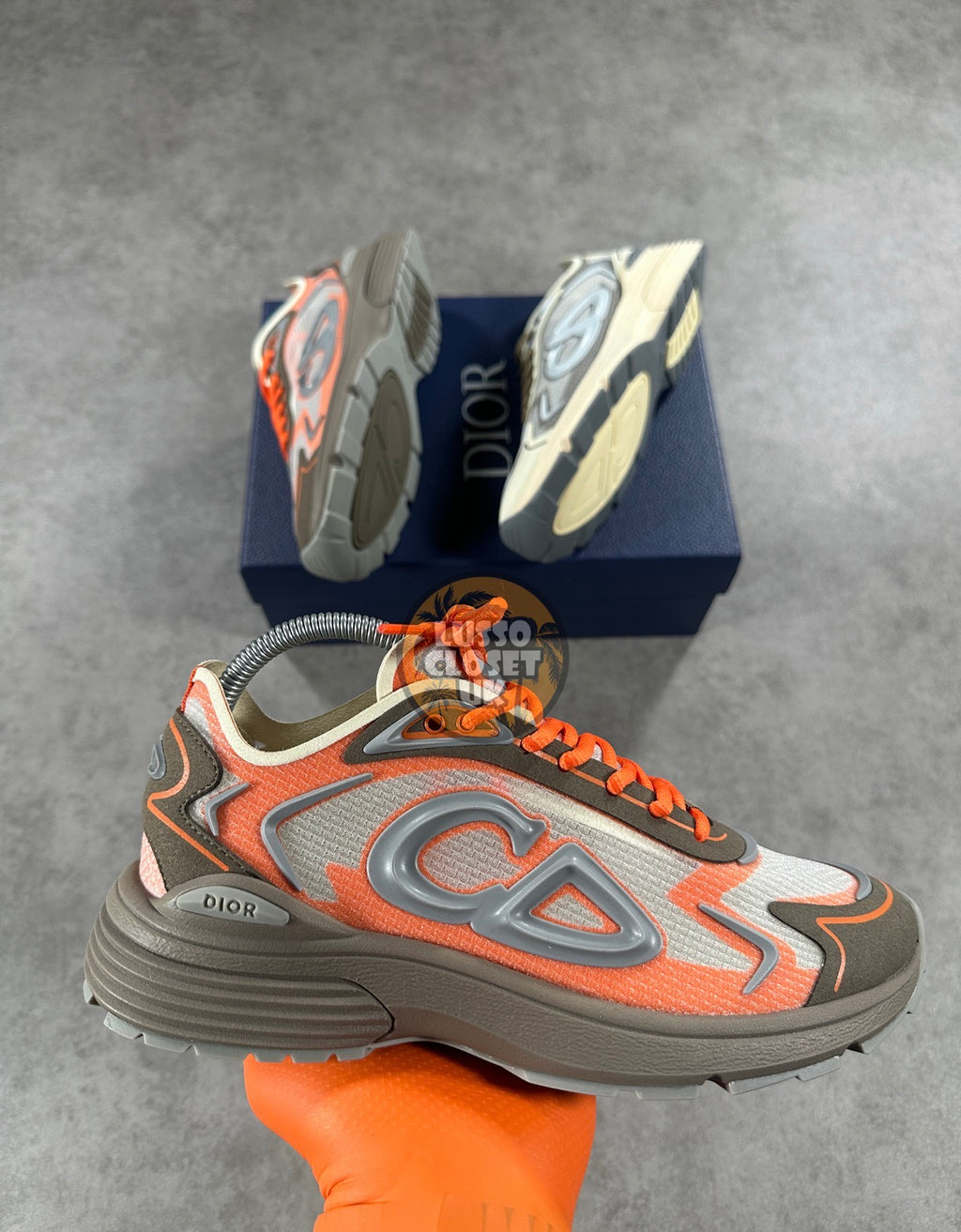 Dio - Khaki Orange Tech B30 Trainers