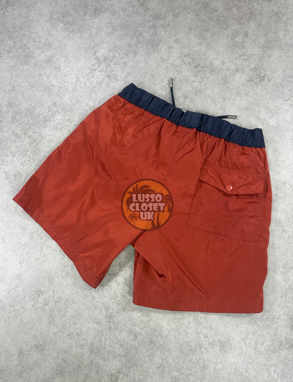 Mon - Burgundy & Black Waist Shorts