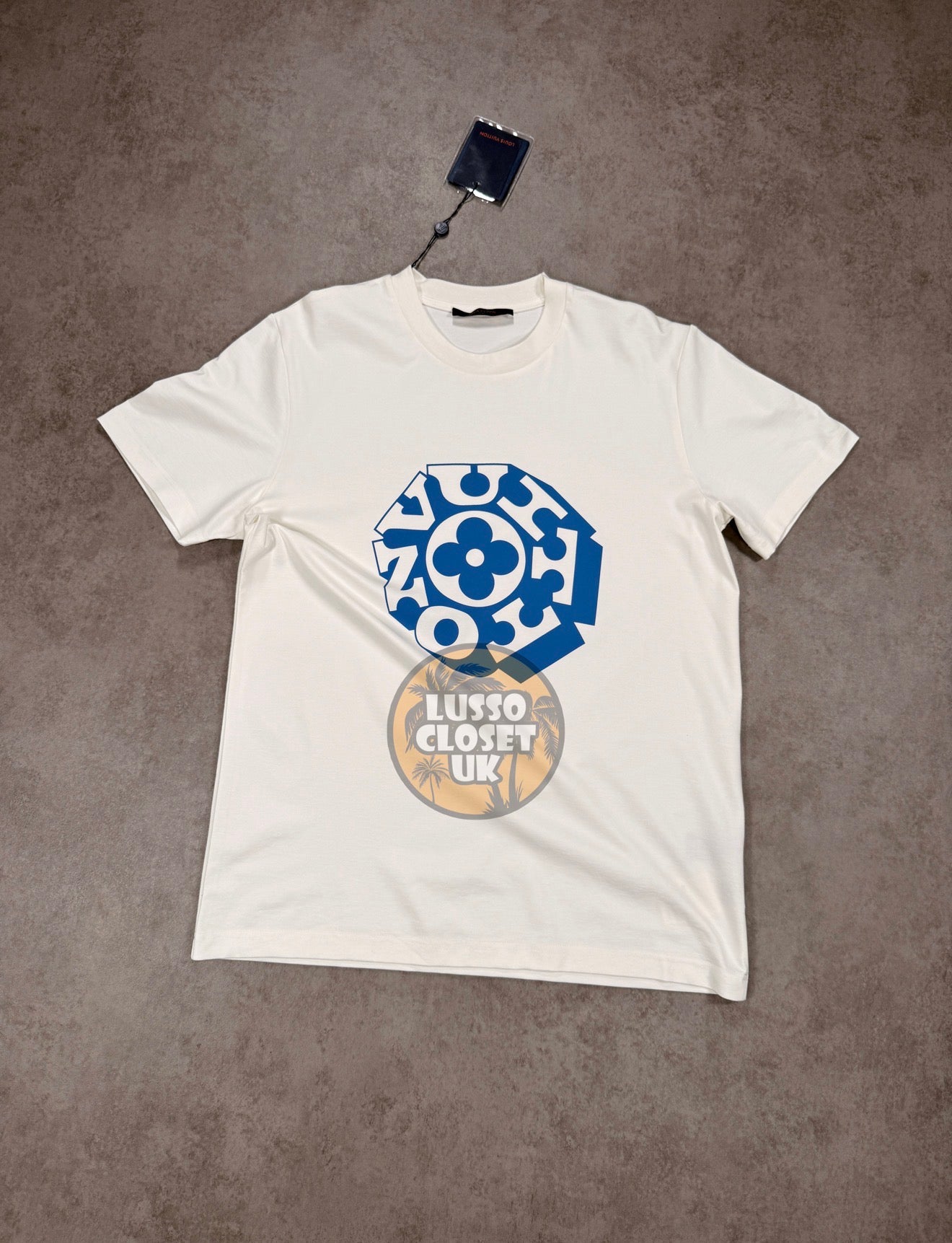 LSV - White Blue Print T Shirt