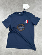 Mon - Navy Trio Badge T Shirt
