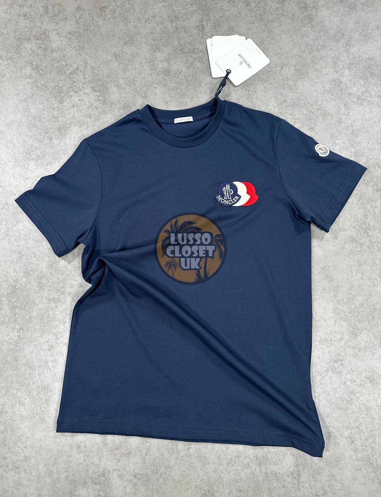 Mon - Navy Trio Badge T Shirt