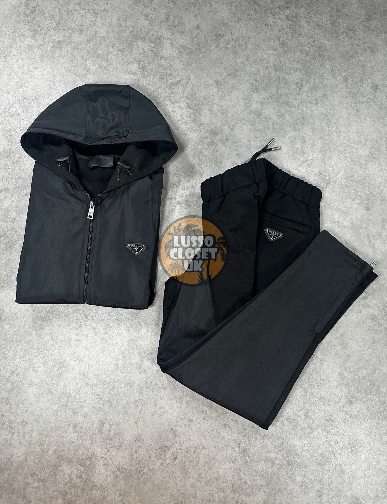 Pra - Black Nylon Tracksuit