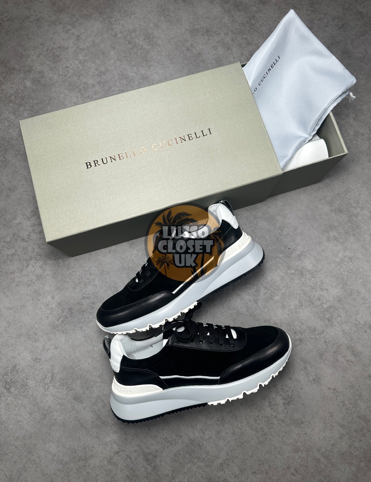 Bruno - Black & White Trainers