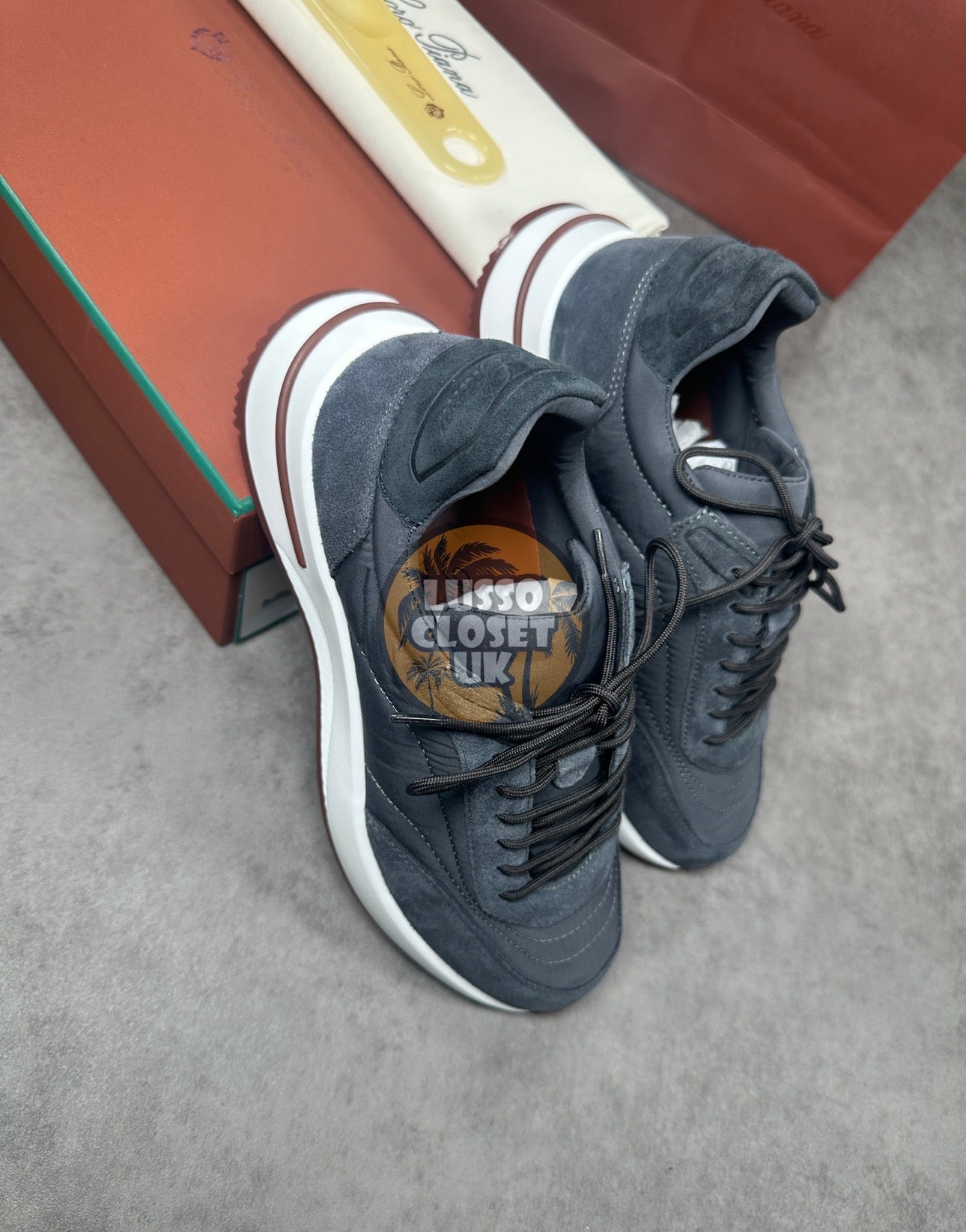 LP - Grey & White Trainers