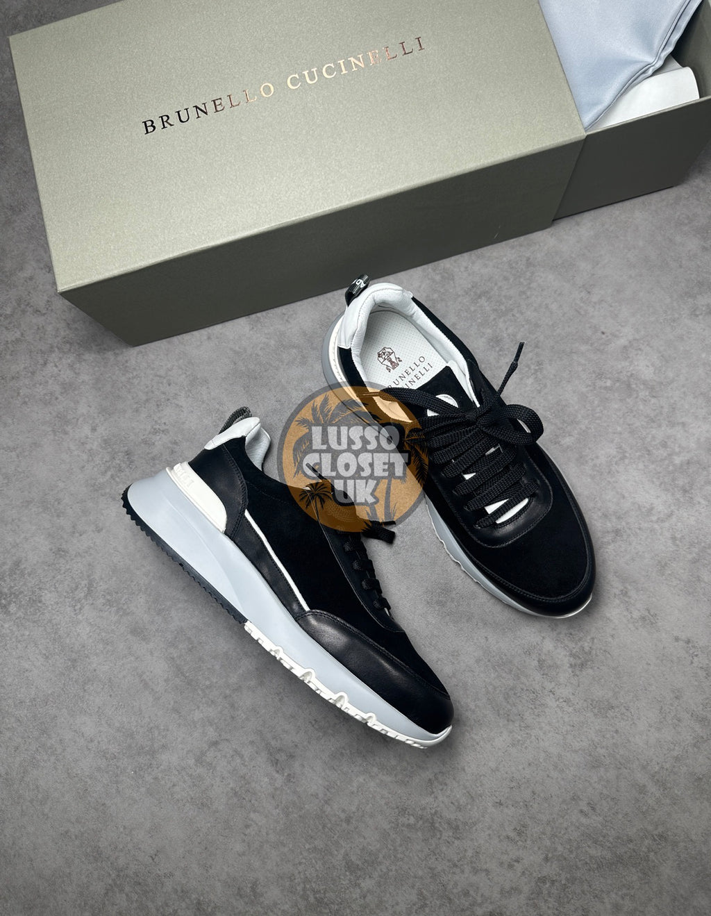 Bruno - Black & White Trainers