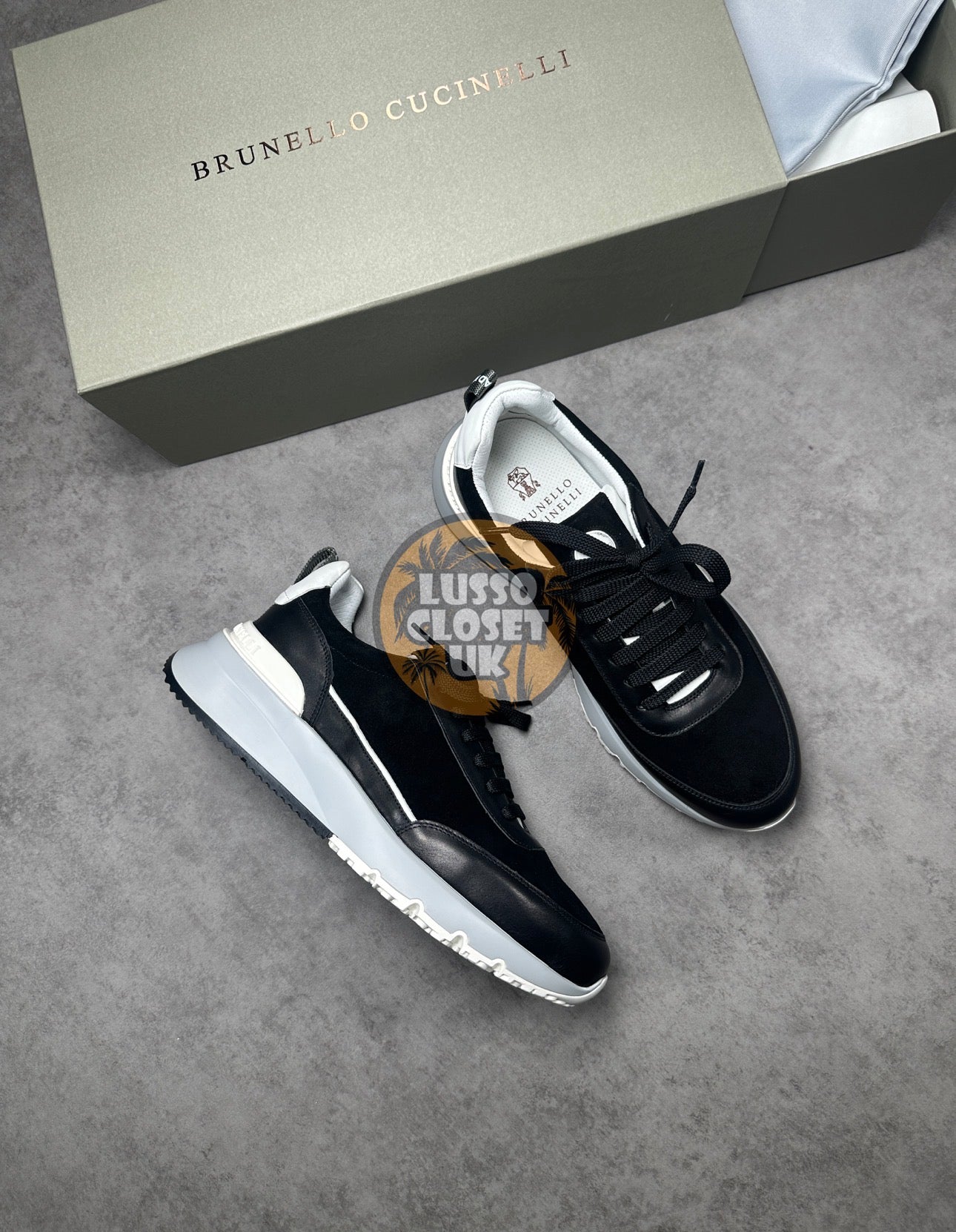 Bruno - Black & White Trainers