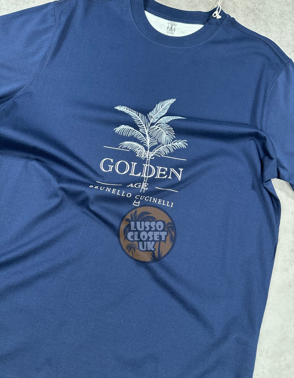 Bruno - Navy Palm T Shirt