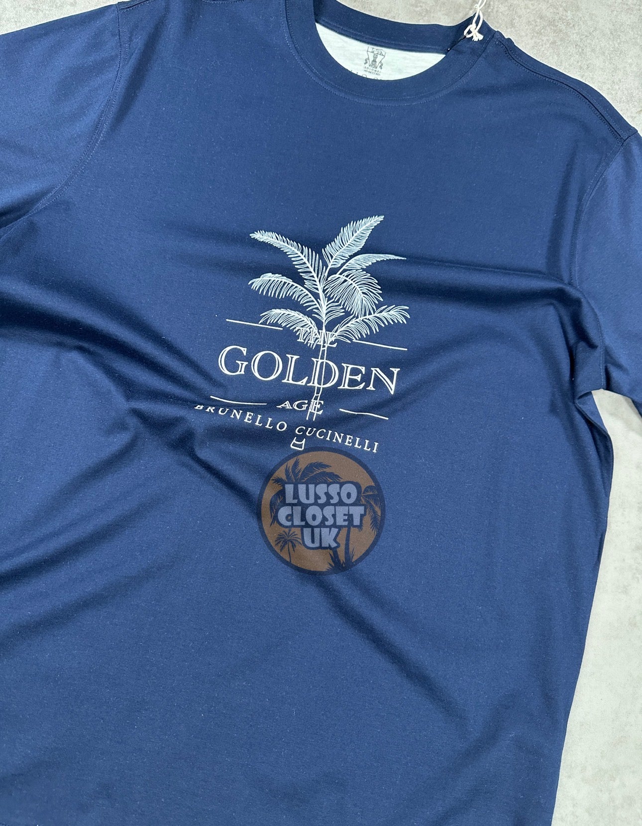 Bruno - Navy Palm T Shirt