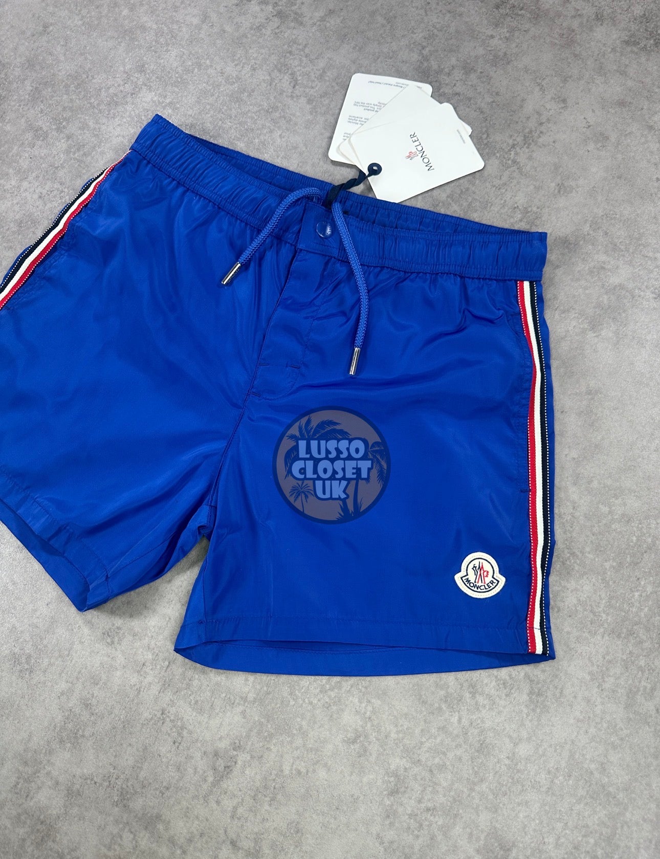 Mon - Blue Trio Stripe Shorts