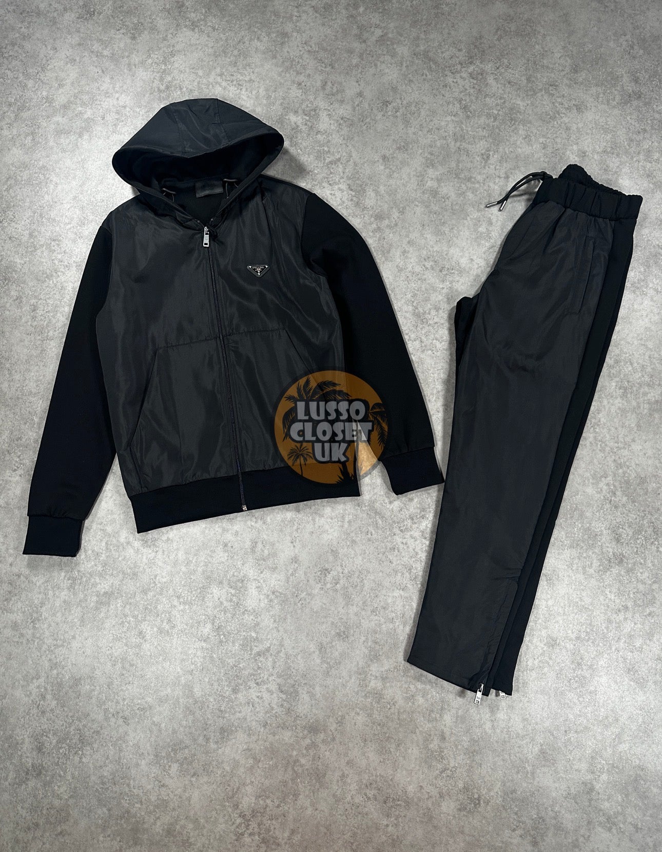 Pra - Black Nylon Tracksuit