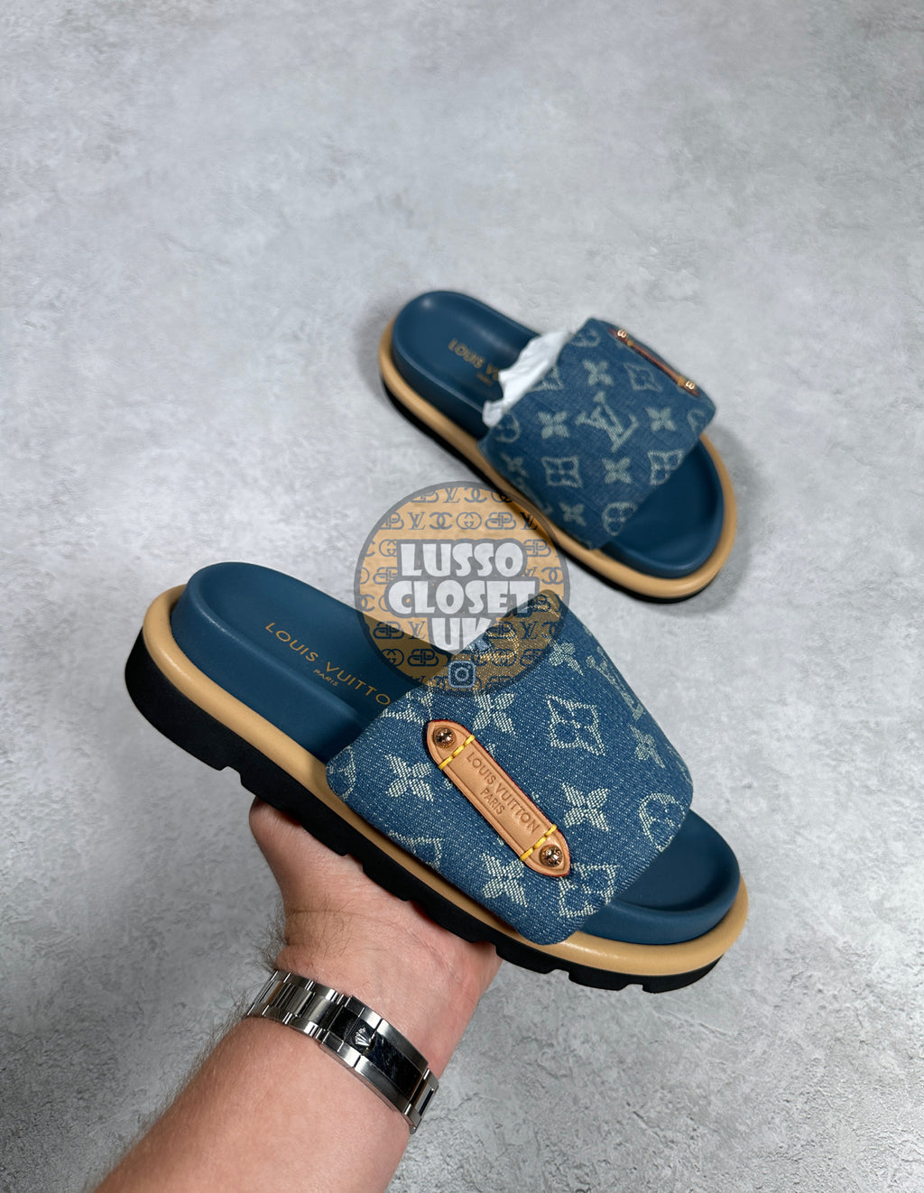 Lou - Blue Demin Sandals