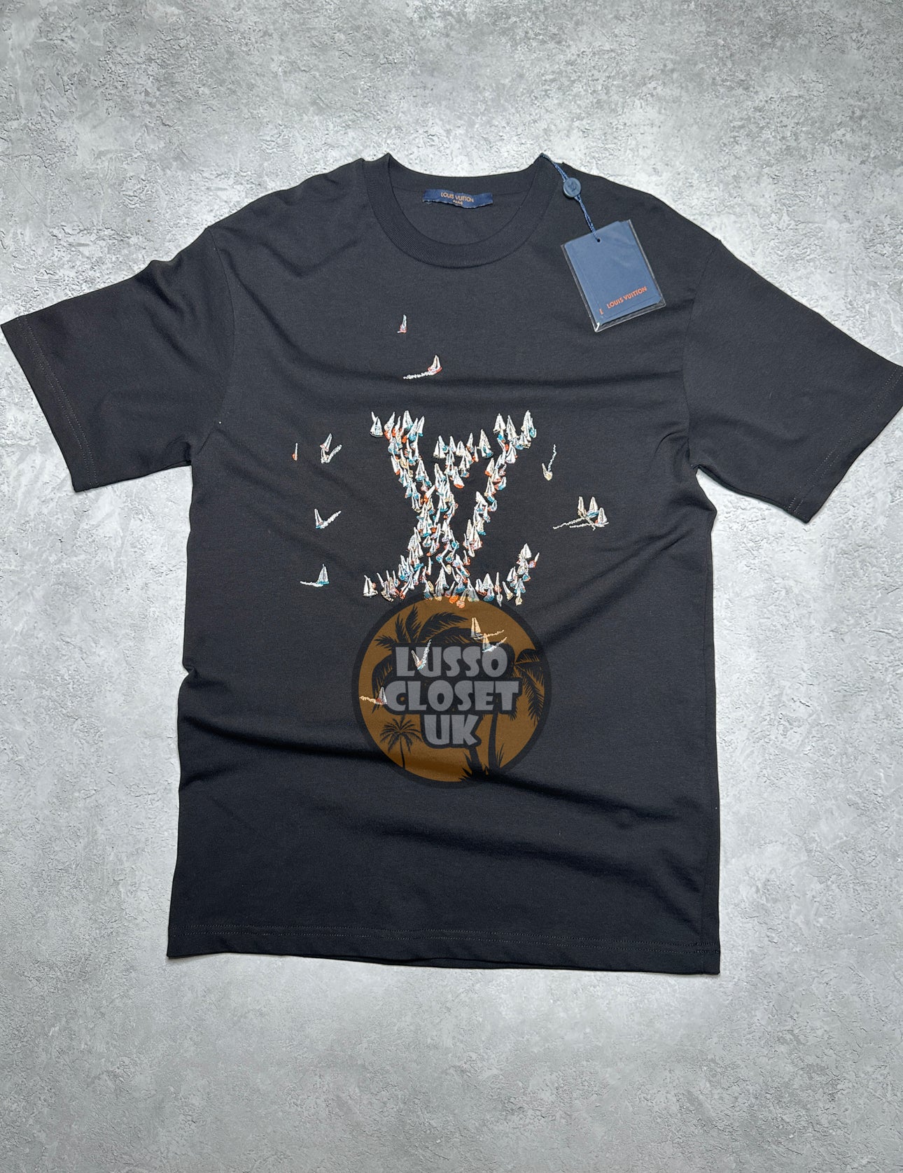 Lou - Black Boat T Shirt