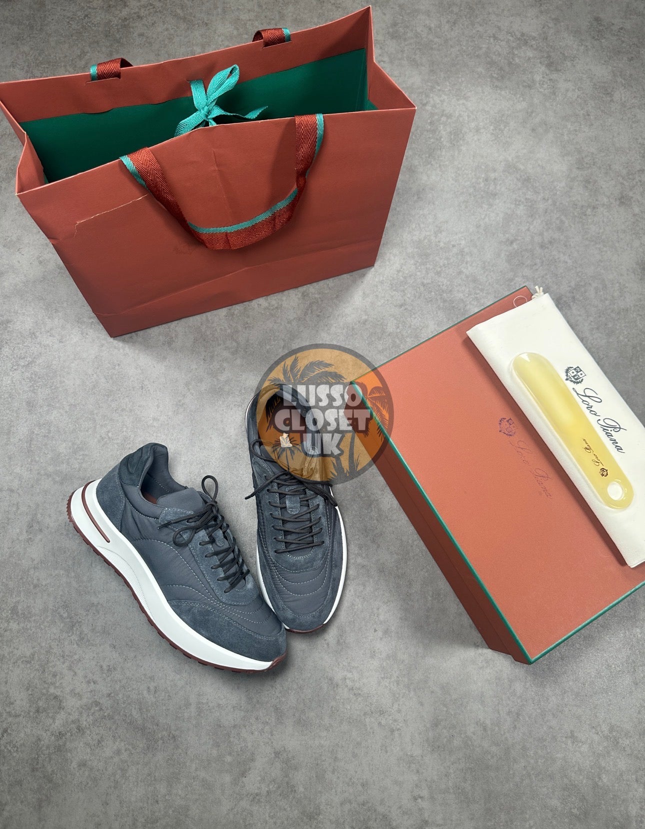 LP - Grey & White Trainers
