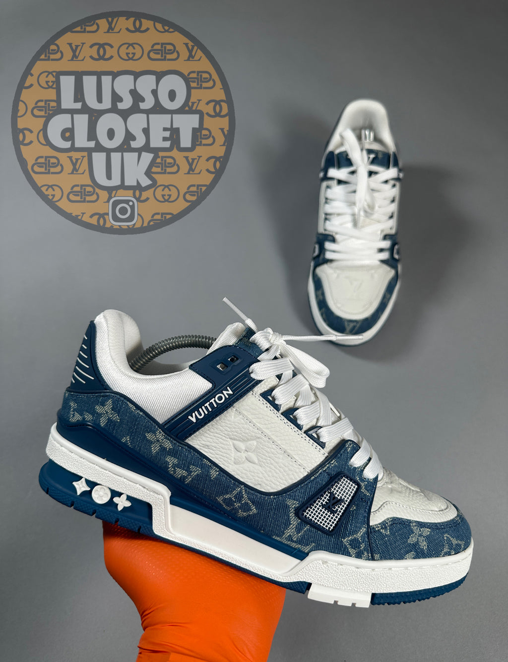 Lou - Blue Demin Trainers