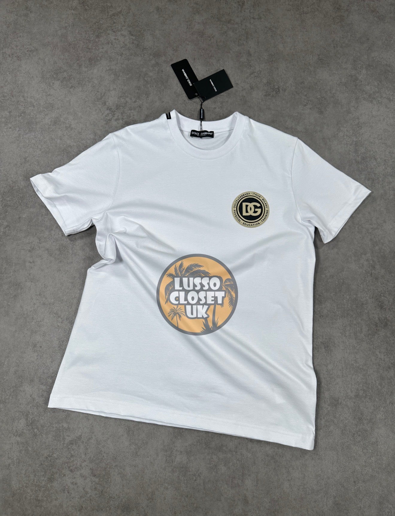 DG - White Embroidered T Shirt