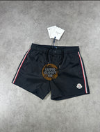 Mon - Black Trio Stripe Shorts